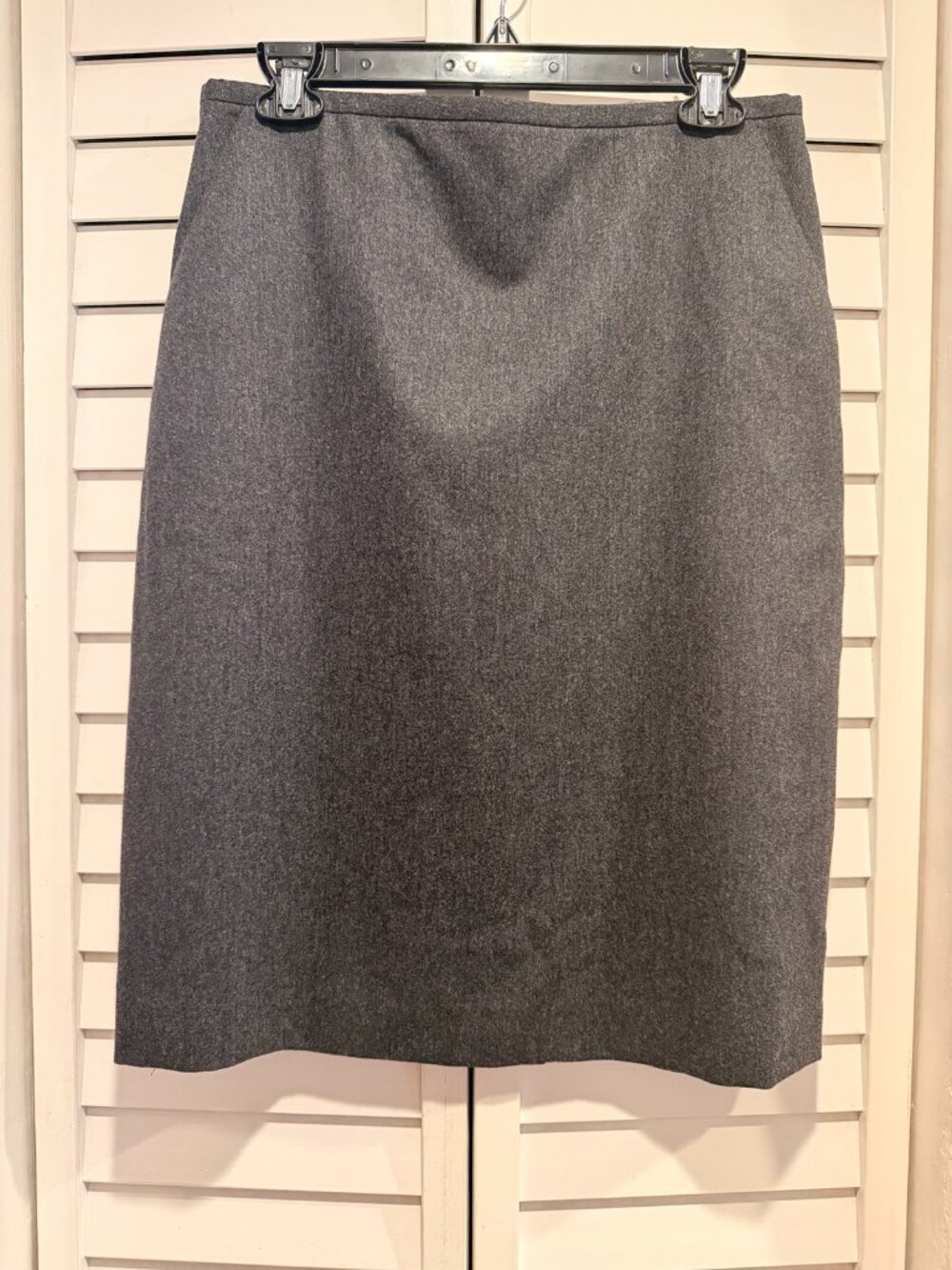 Ann Taylor Wool & Cashmere Blend Pencil Skirt | Women's Size 12 | Heather Gray